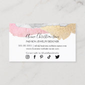 Handgefertigte Schmuck- und Bead-Designer Visitenkarte (Rückseite)