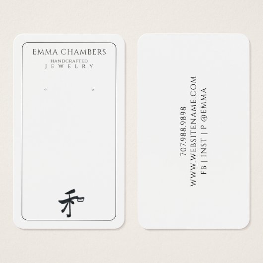 Handgefertigte Schmuckdesigner Drop Earring (Vorne & Hinten)