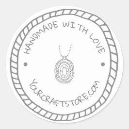 Handgefertigte Schmuckhandwerkzeuge Runder Aufkleber