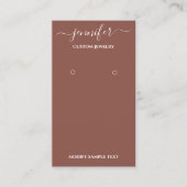 Handgefertigte Schmuckkarte Braune Rose Visitenkarte (Vorderseite)