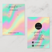 Handgefertigte Schmuckkarte für Logo Holographisch Visitenkarte (Vorne/Hinten)