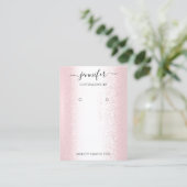 Handgefertigte Schmuckkarte Rosa Rose Visitenkarte (Stehend Vorderseite)