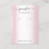 Handgefertigte Schmuckkarte Rosa Rose Visitenkarte (Vorderseite)