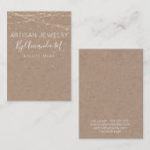 Handgefertigte Schmuckkollektion Visitenkarte (Vorne/Hinten)