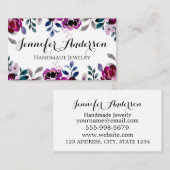 Handgefertigte Schmuckschmuck Wasserfarbenschrift, Visitenkarte (Vorne/Hinten)