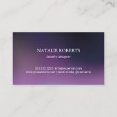 Handgefertigte Schmuckstücke Diamant Logo Modern L Visitenkarte (Rückseite)