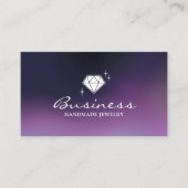 Handgefertigte Schmuckstücke Diamant Logo Modern L Visitenkarte (Vorderseite)