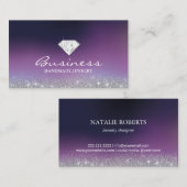 Handgefertigte Schmuckstücke Diamond Logo Modern L Visitenkarte (Vorne/Hinten)