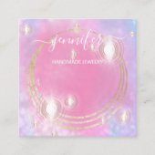 Handgefertigte Schmuckstücke für den Logo-Holograp Quadratische Visitenkarte (Vorderseite)