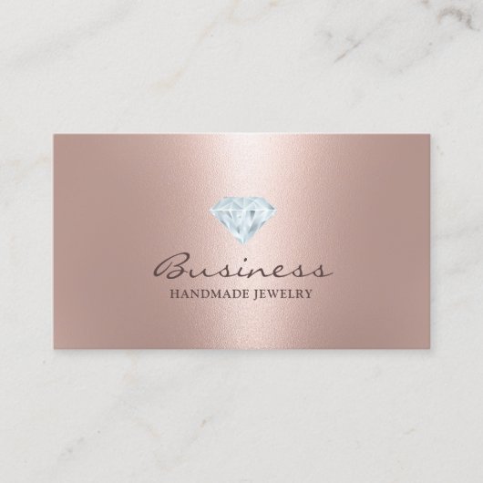 Handgefertigte Schmuckstücke Helle Diamond Blush R Visitenkarte (Vorderseite)