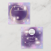 Handgefertigte Schmuckstücke Lila Quadratische Visitenkarte (Vorne/Hinten)