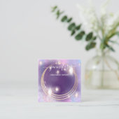 Handgefertigte Schmuckstücke Lila Quadratische Visitenkarte (Stehend Vorderseite)