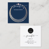 Handgefertigte Schmuckstücke mit eigenem Logo Gold Quadratische Visitenkarte (Vorne/Hinten)