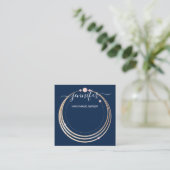 Handgefertigte Schmuckstücke mit eigenem Logo Gold Quadratische Visitenkarte (Stehend Vorderseite)