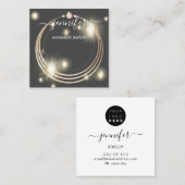 Handgefertigte Schmuckstücke mit eigenem Logo Gold Quadratische Visitenkarte (Vorne/Hinten)
