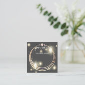 Handgefertigte Schmuckstücke mit eigenem Logo Gold Quadratische Visitenkarte (Stehend Vorderseite)