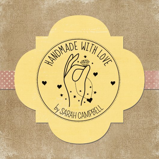 Handgefertigte Schmuckstücke mit Liebe, kundenspez Gummistempel