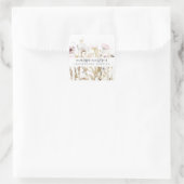 Handgefertigte Schmuckstücke, rosa Wildblume Quadratischer Aufkleber (Tasche)