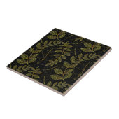 Handgefertigte Schwarz- und Gold-Wandfliesen Fliese (Seite)