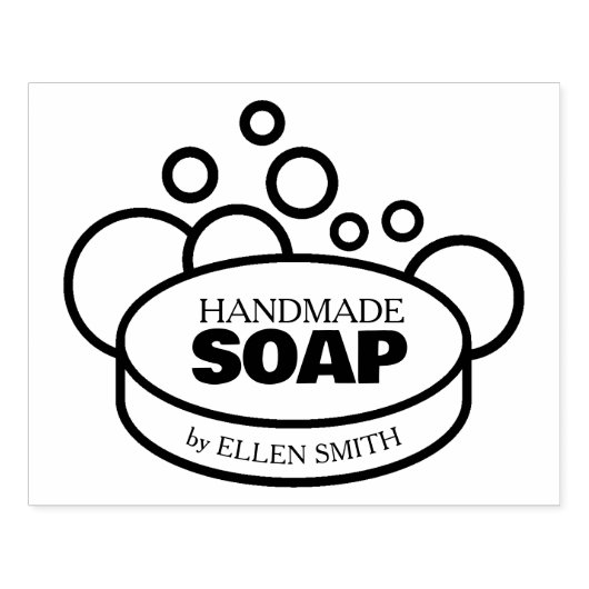 Handgefertigte Seife, maßgeschneiderte Großunterne Gummistempel (Prägung)
