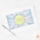 Handgefertigte Seife Rustic Country Daisy-Produktk Rechteckiger Aufkleber (Umschlag)