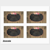 Handgefertigte Seife Rustic Wood Chalkboard Produk Rechteckiger Aufkleber (Blatt)