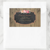 Handgefertigte Seife Rustic Wood Chalkboard Produk Rechteckiger Aufkleber (Tasche)