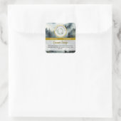 Handgefertigte Seifenaufkleber-Etikettendesign Quadratischer Aufkleber (Tasche)