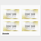 Handgefertigte Seifenetiketten für Glitzer aus Wei Rechteckiger Aufkleber (Blatt)