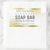 Handgefertigte Seifenetiketten für Glitzer aus Wei Rechteckiger Aufkleber (Tasche)