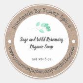 Handgefertigte Seifenkennzeichnung | IMITATS Runder Aufkleber (Vorderseite)