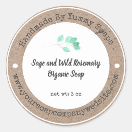 Handgefertigte Seifenkennzeichnung | IMITATS Runder Aufkleber