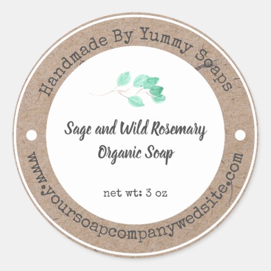 Handgefertigte Seifenkennzeichnung | IMITATS Runder Aufkleber (Vorderseite)