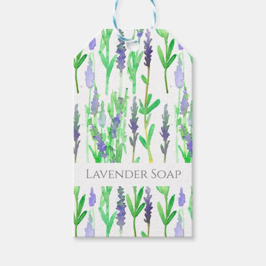 Handgefertigte Seifenlavender-Blume Kräutershop Pr Geschenkanhänger (Vorderseite)