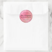 Handgefertigte Soap Custom Calligraphy Pink Waterc Runder Aufkleber (Tasche)
