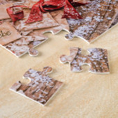 Handgefertigte Stoffpuppe mit Weihnachtsgeschenken Puzzle (Seite)