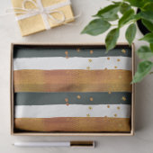 Handgefertigte Streifen und goldenes Glitzer Muste Seidenpapier (Geschenk)