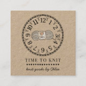 Handgefertigte Strick-Waren, die die Kraft des Unt Quadratische Visitenkarte (Vorderseite)