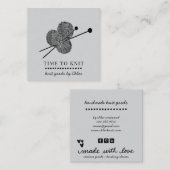 Handgefertigte Stricks Quadratische Visitenkarte (Vorne/Hinten)