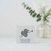 Handgefertigte Stricks Quadratische Visitenkarte (Stehend Vorderseite)