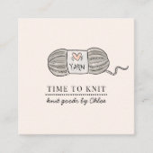 Handgefertigte Stricks Quadratische Visitenkarte (Vorderseite)