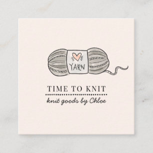 Handgefertigte Stricks Quadratische Visitenkarte