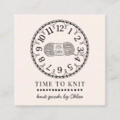 Handgefertigte Stricks Quadratische Visitenkarte (Vorderseite)