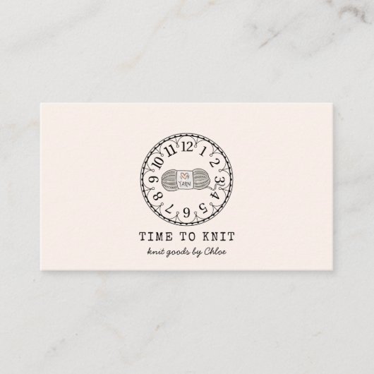 Handgefertigte Stricks Visitenkarte (Vorderseite)