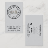 Handgefertigte Stricks Visitenkarte (Vorne/Hinten)