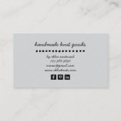 Handgefertigte Stricks Visitenkarte (Rückseite)