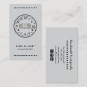 Handgefertigte Stricks Visitenkarte (Vorne/Hinten)