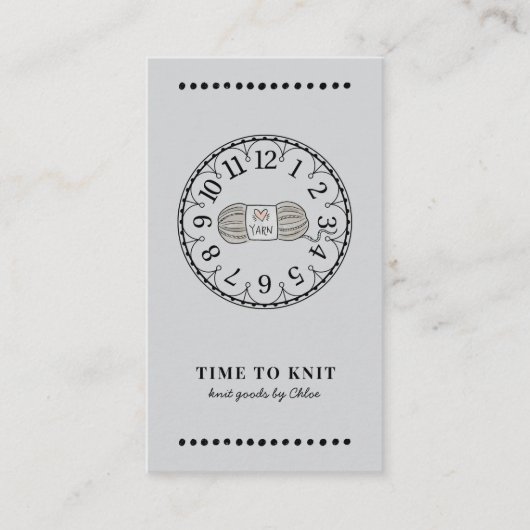 Handgefertigte Stricks Visitenkarte (Vorderseite)