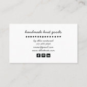 Handgefertigte Stricks Visitenkarte (Rückseite)