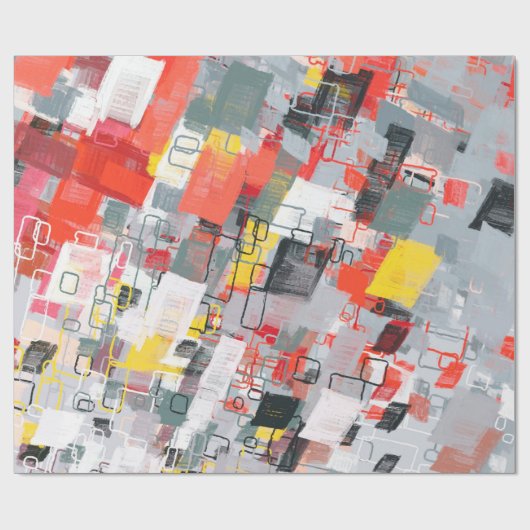 Handgefertigte surreale abstrakte Muster. Moderne Geschenkpapier (Flach)